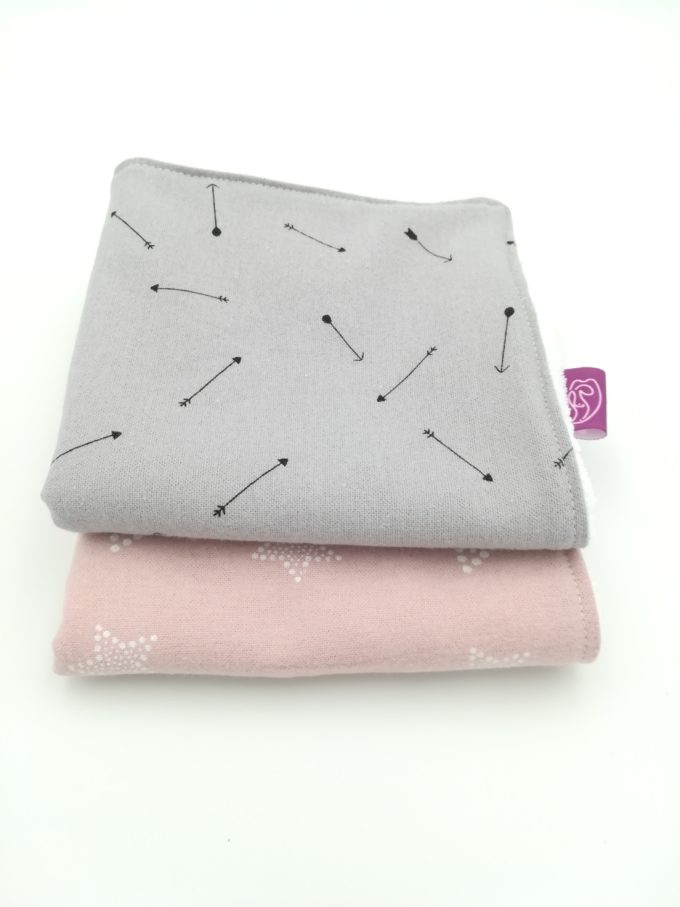 paños fechas gris+estrellas rosa