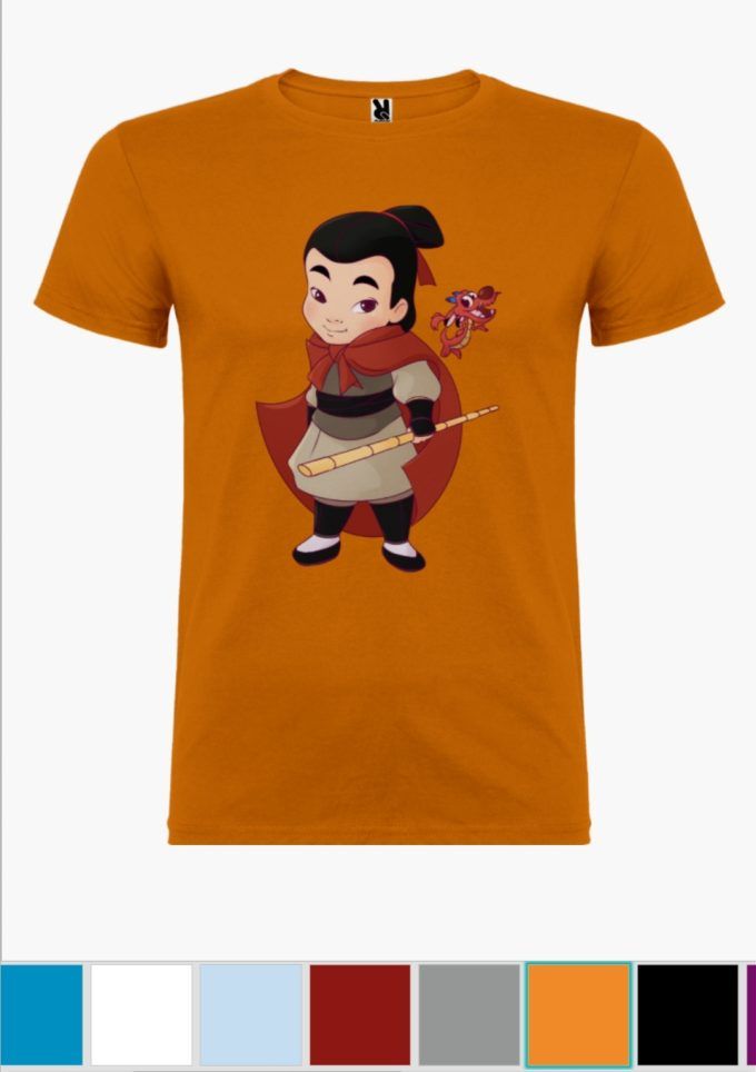 Camiseta infantil Shang Naranja