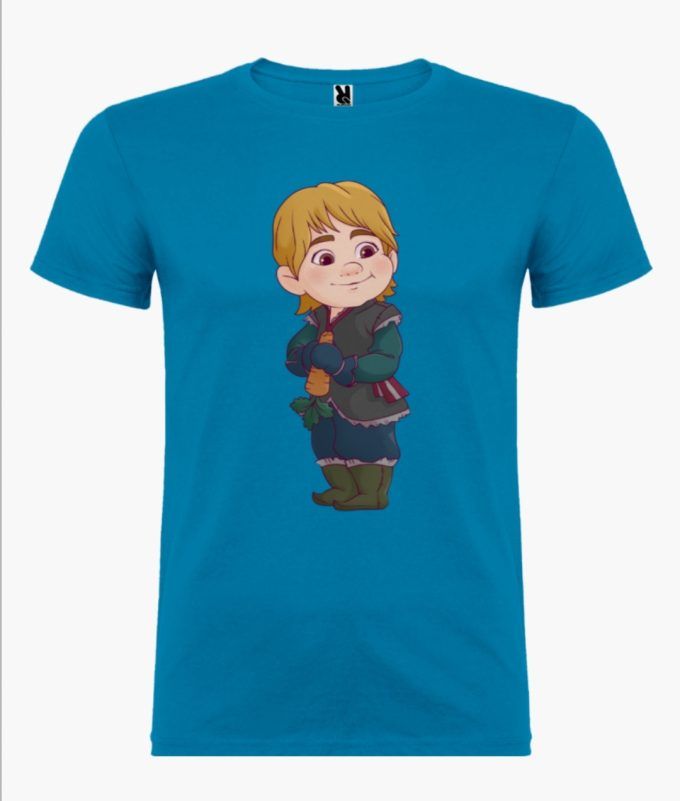 Camiseta infantil Kristoff Azul Turquesa