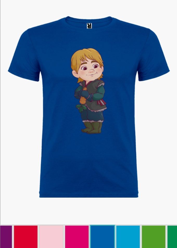 Camiseta infantil Kristoff Azul Royal