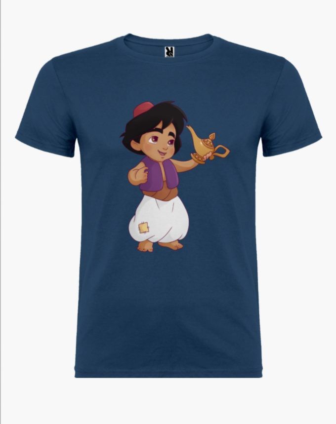 Camiseta infantil Aladdín Azul Denim