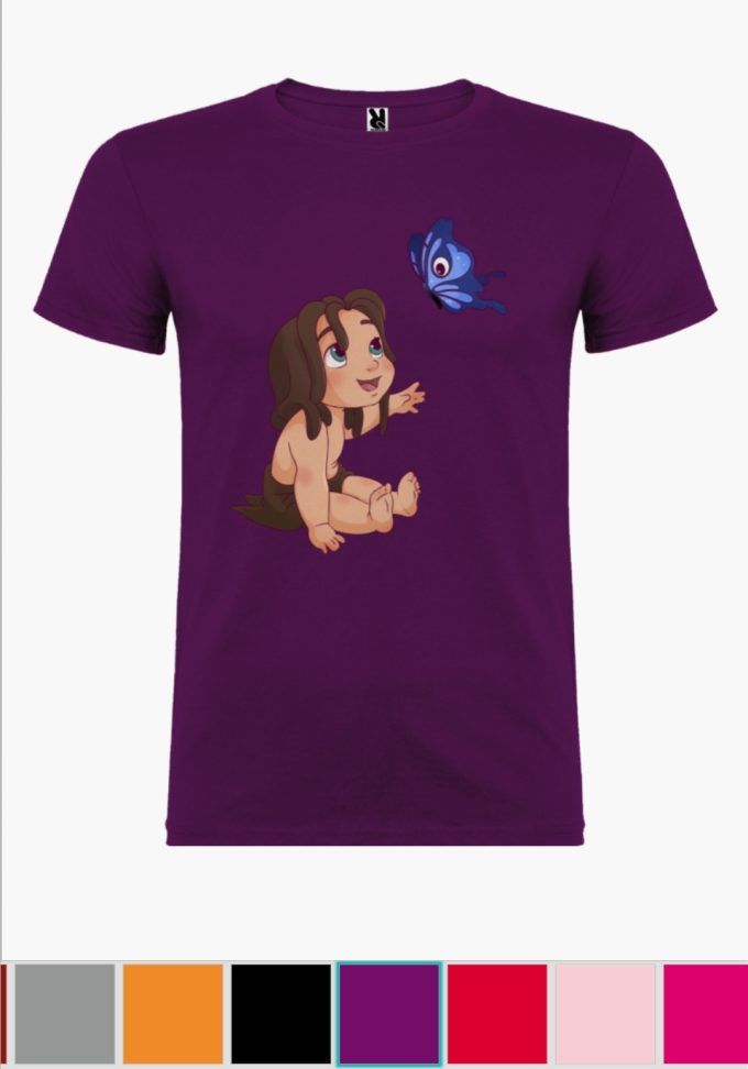 Camiseta Infantil Tarzán Púrpura