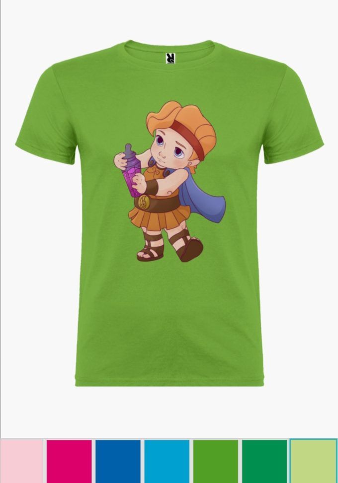 Camiseta infantil Hércules Verde Oasis