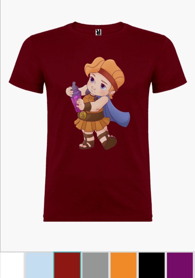 Camiseta infantil Hércules Granate