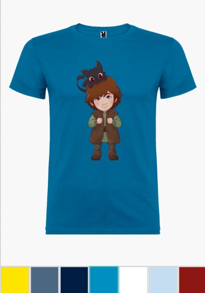 Camiseta infantil Hipo Azul Profundo