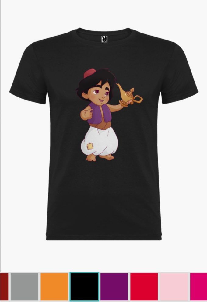 Camiseta infantil Aladdín Negro