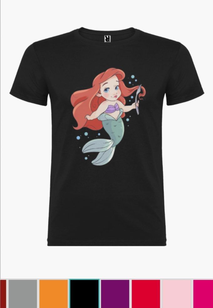 Camiseta infantil Ariel Negro