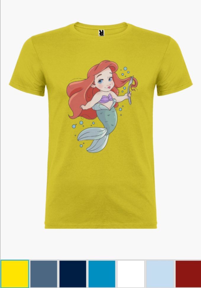 Camiseta infantil Ariel Amarillo