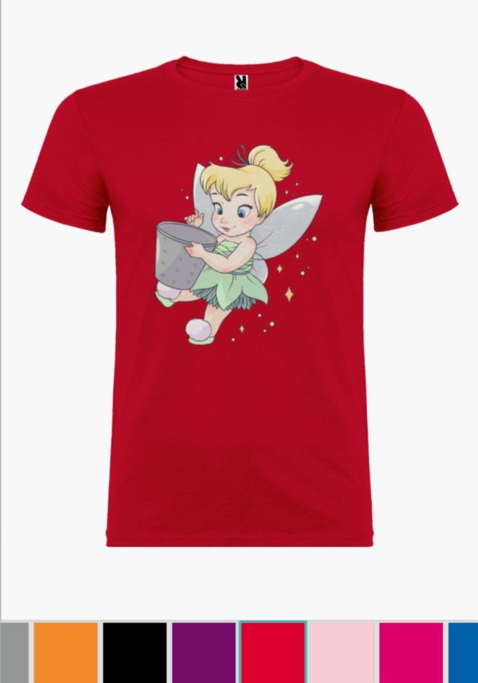 Camiseta infantil Campanilla Rojo