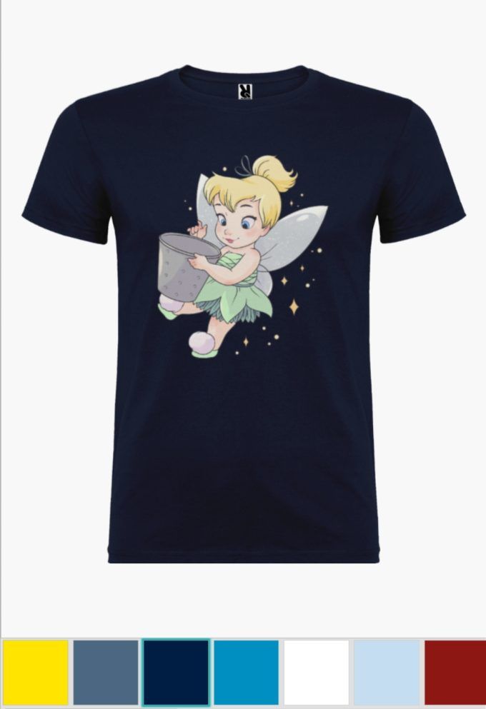 Camiseta infantil Campanilla Azul Marino