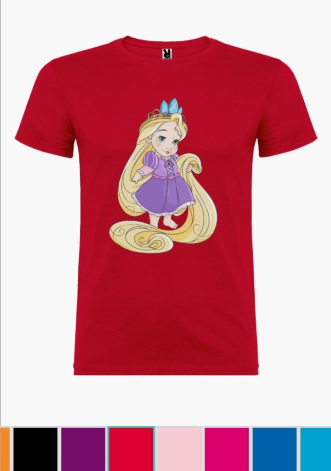 Camiseta infantil Rapunzel Rojo