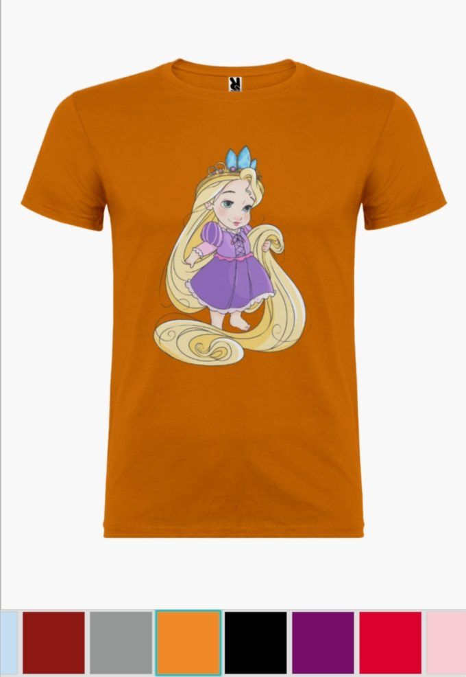 Camiseta infantil Rapunzel Naranja