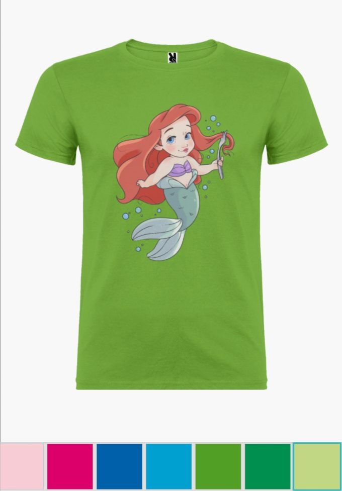 Camiseta infantil Ariel Verde Oasis