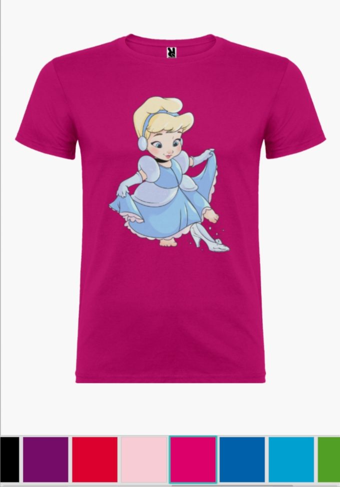 Camiseta infantil Cenicienta Rosetón