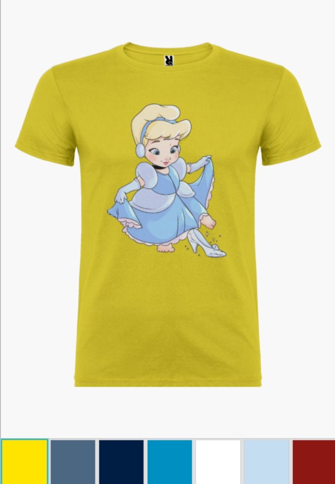 Camiseta infantil Cenicienta Amarillo